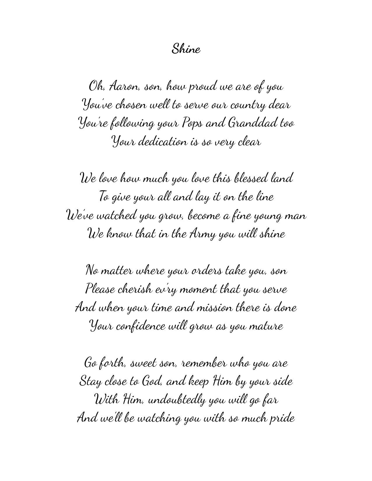 Military Service Digital Print