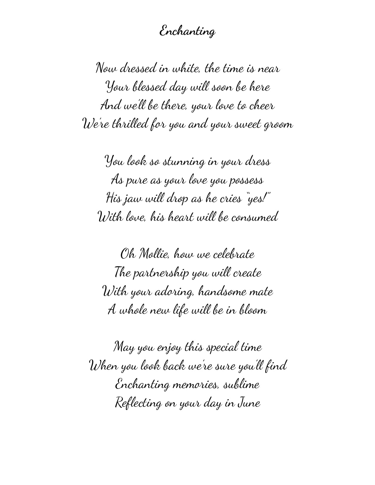 Bride Poem