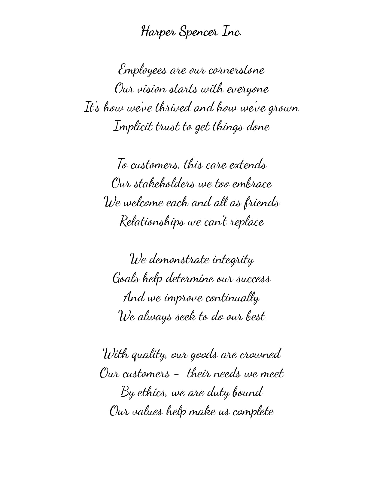 Corporation Poem