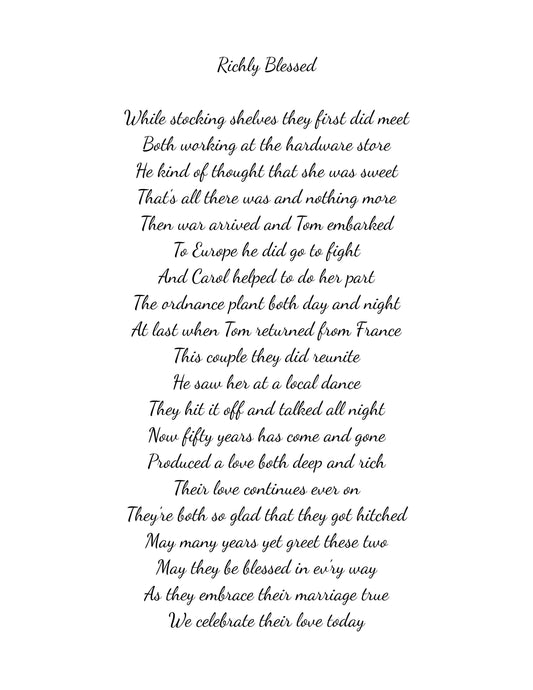 Anniversary Poem