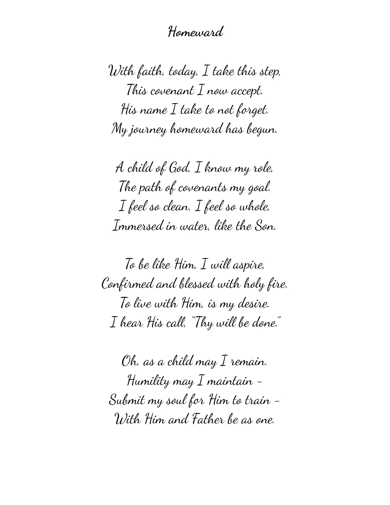 Baptism Poem