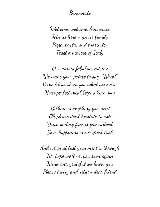 Restaurant / Small Business Poem